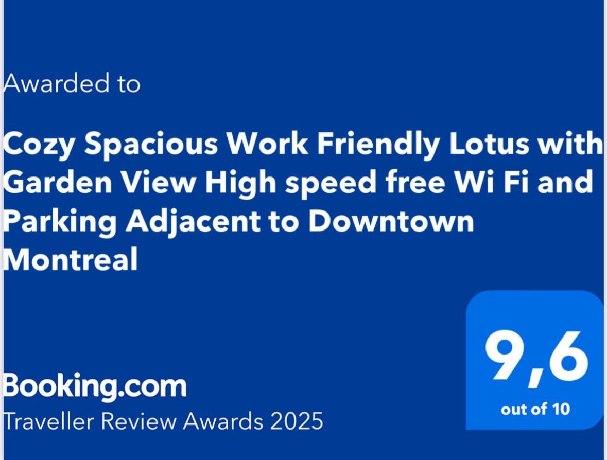 Cozy Spacious Work Friendly Lotus With Garden View High Speed Free Wi Fi And Parking Adjacent To Downtown Montreal Exterior photo